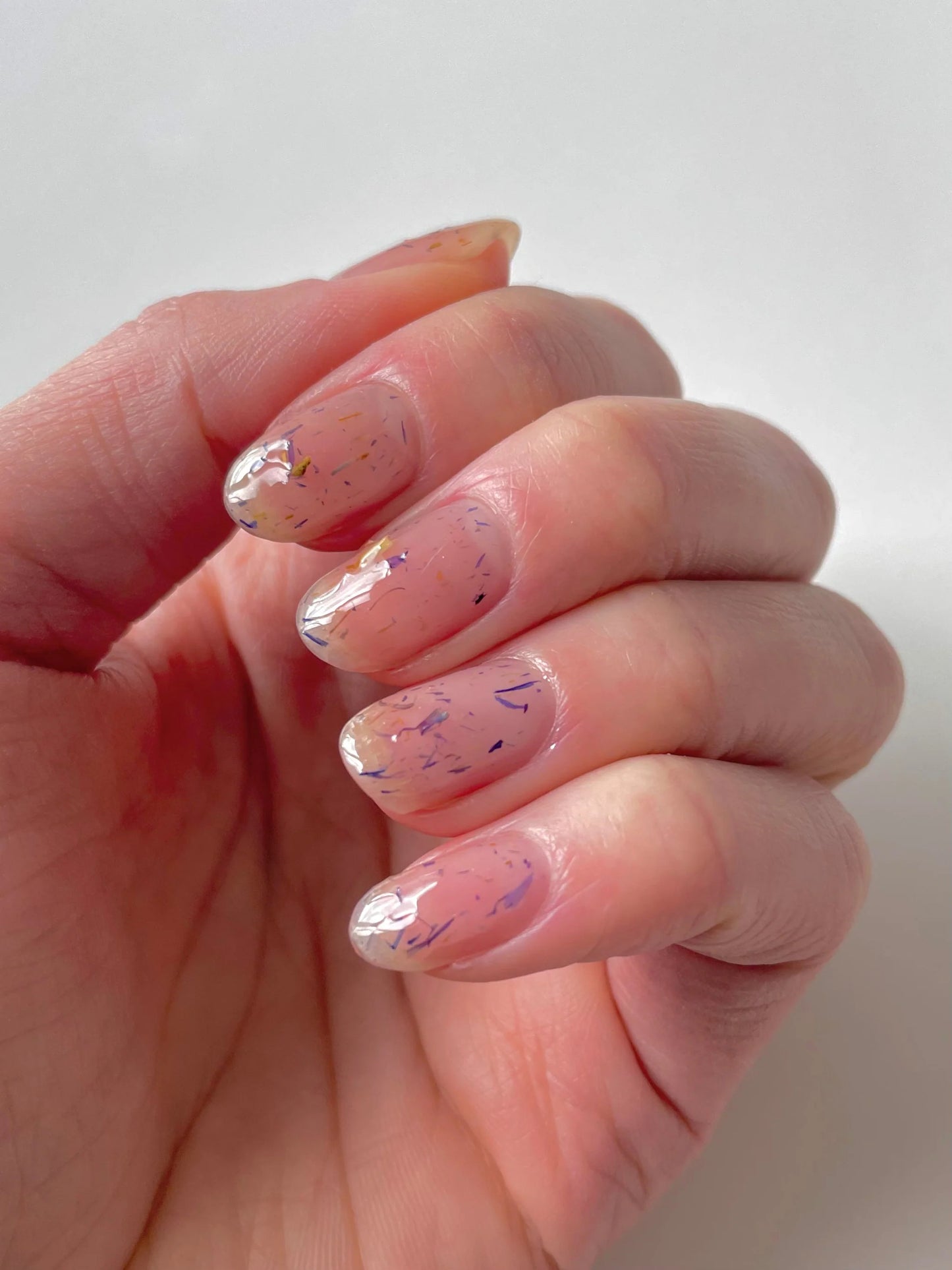 Close up of nails painted with Death Valley Nails'