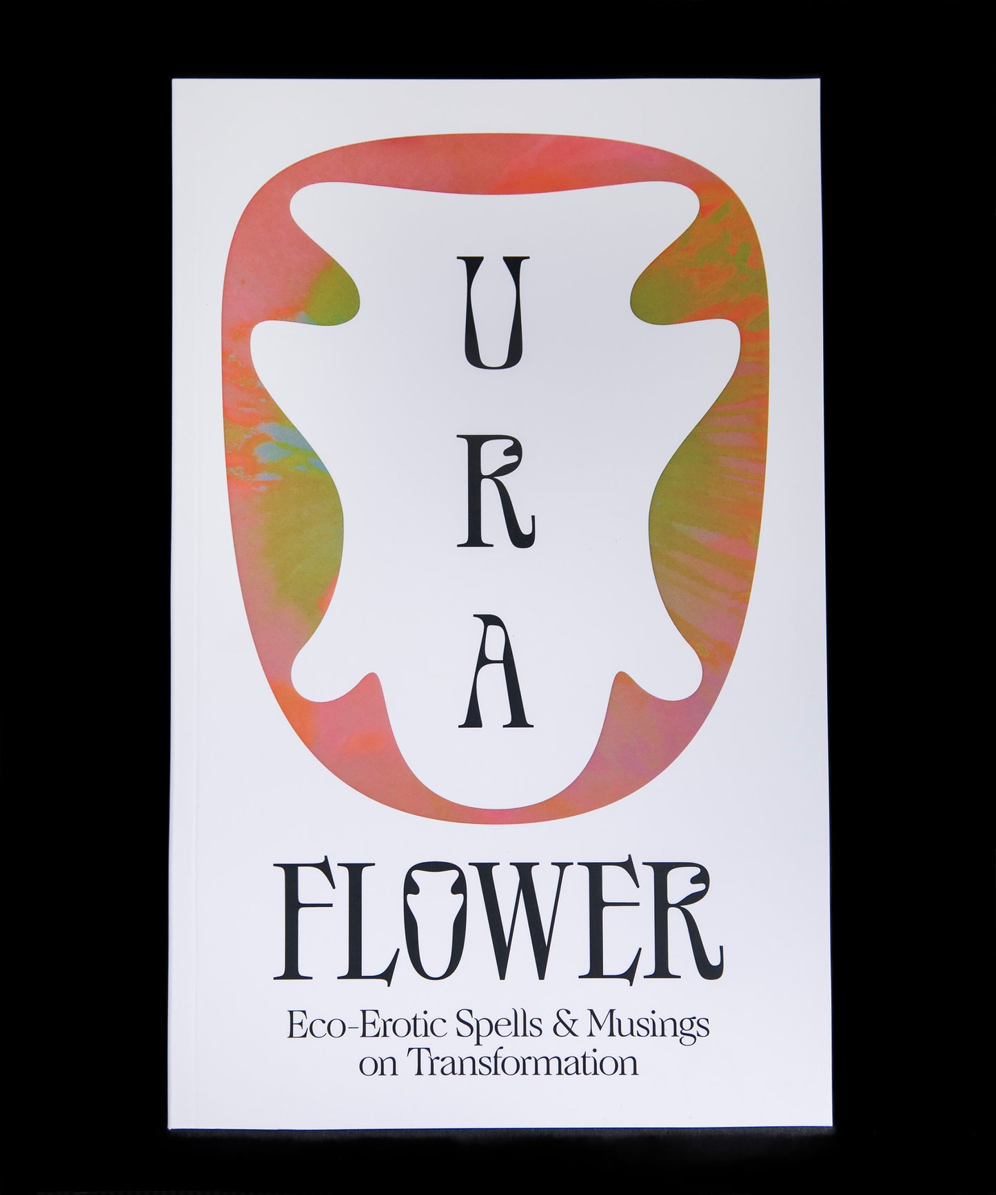 Zine with white cover, featuring decorative font reading