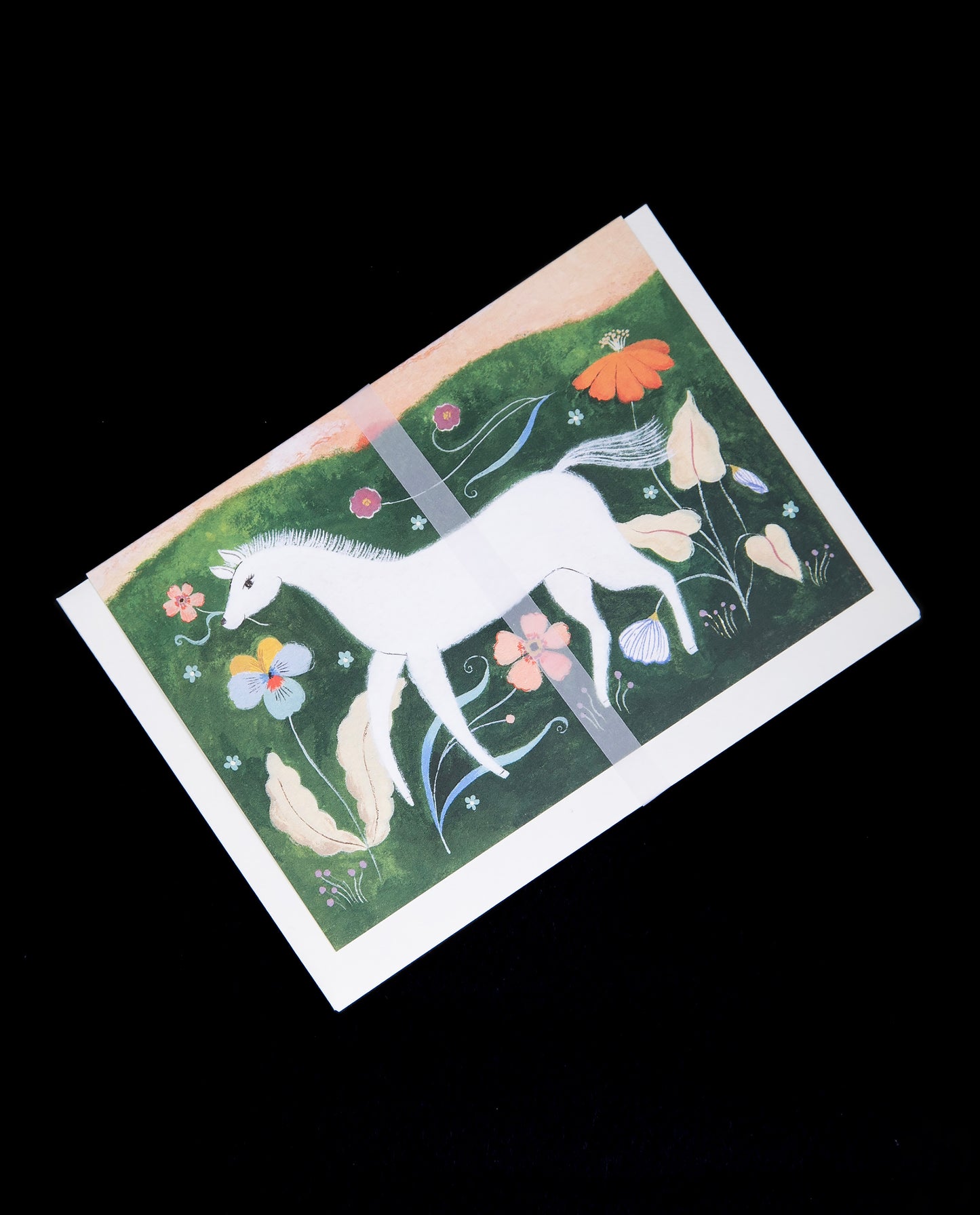 Carte de souhaits "Cheval Blanc" | FLORA WAYCOTT