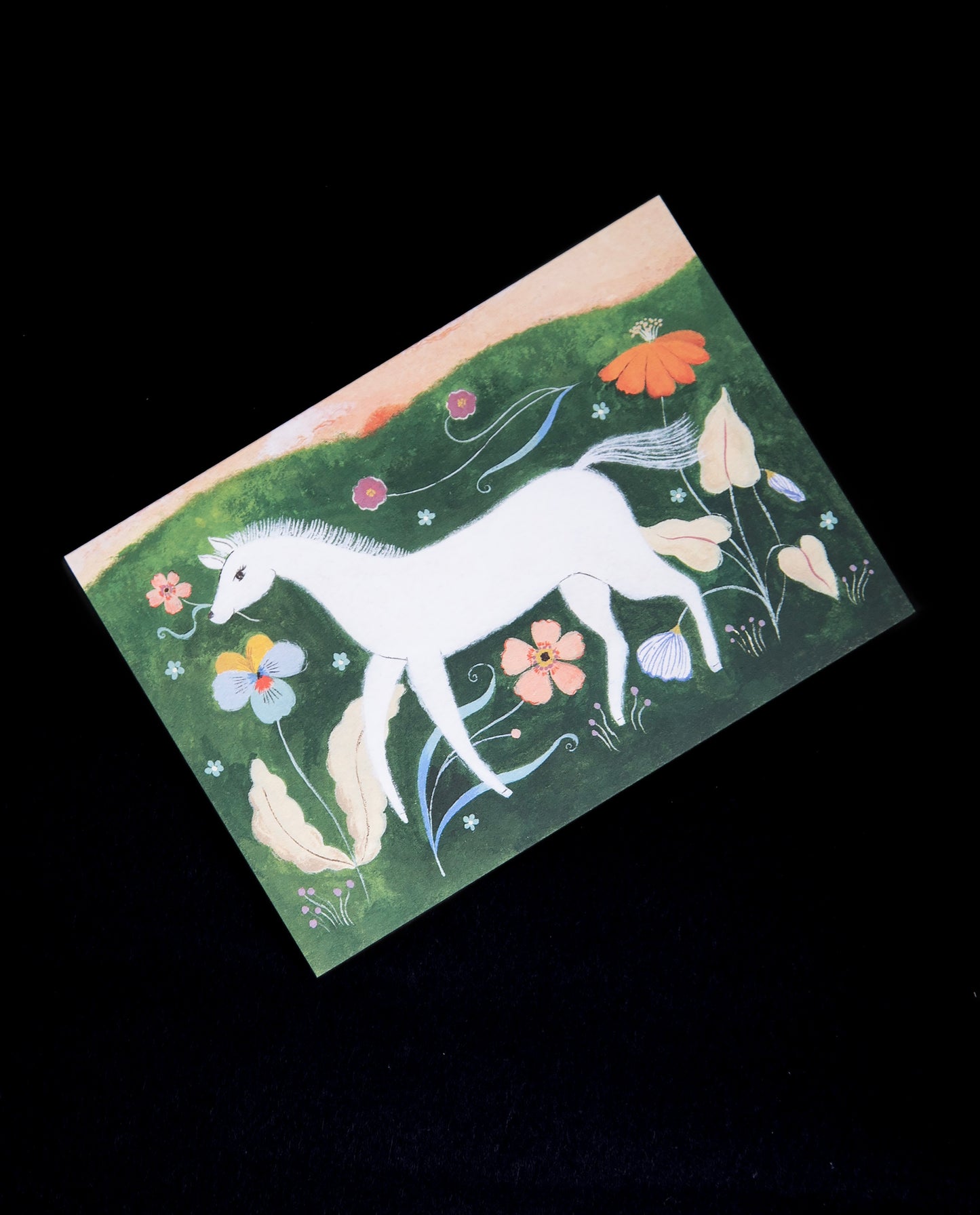Carte de souhaits "Cheval Blanc" | FLORA WAYCOTT