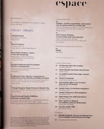 Table of contents of Espace magazine's "Odour" issue.