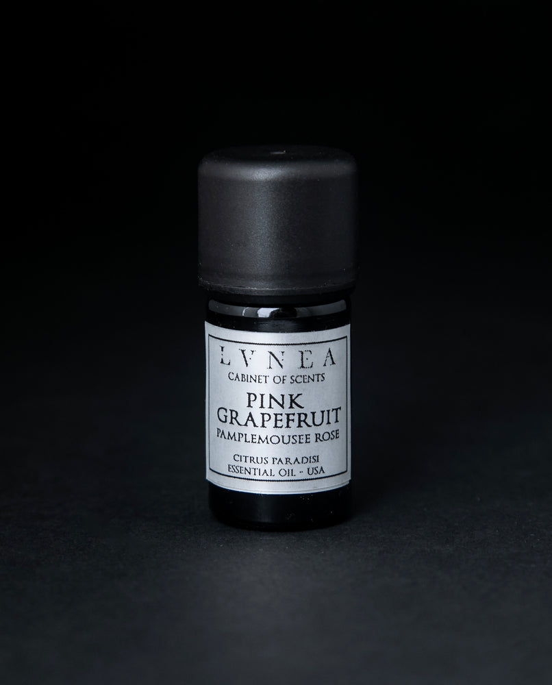 5ml black glass bottle of LVNEA's pink grapefruit essential oil