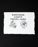 closed sample card of Beam Paints' "Northern Lights Travel Card"