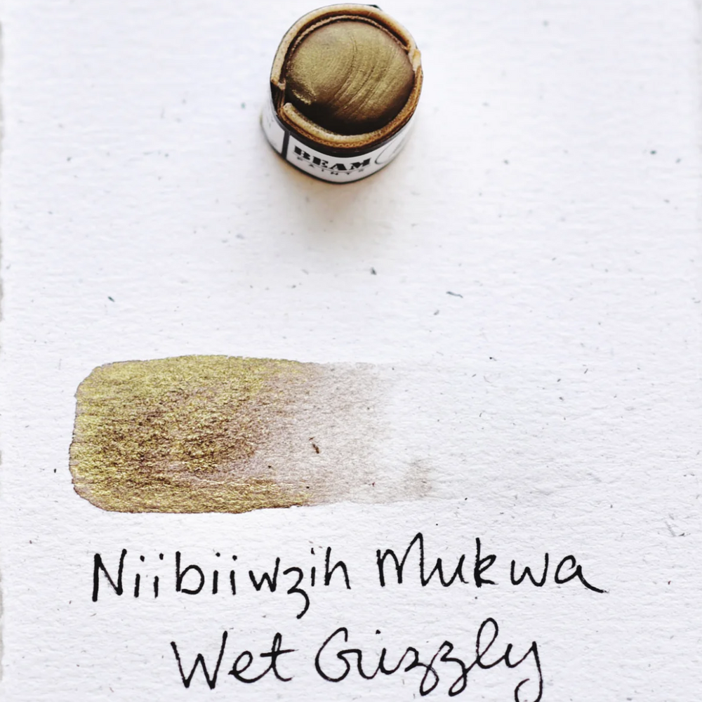 
                      
                        Swatch of Beam Paints' metallic brown "Wet Grizzly" watercolour paintstone.
                      
                    