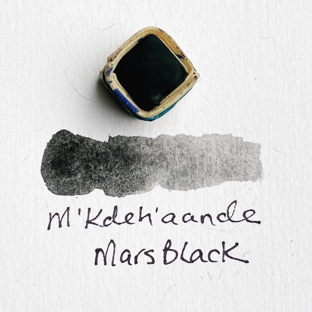 
                      
                        Swatch of Beam Paints' "Mars Black" watercolour paintstone.
                      
                    