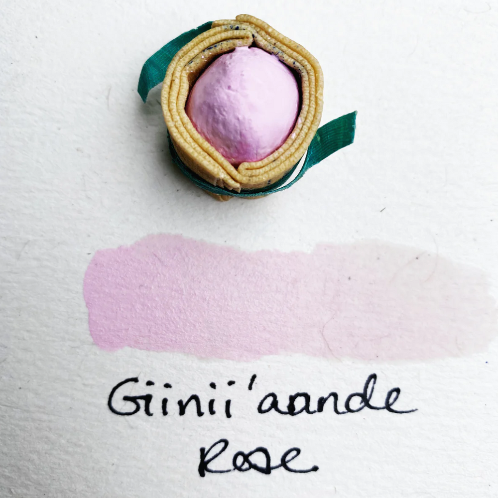 
                      
                        Swatch of Beam Paints' light pink-coloured "Rose" watercolour paintstone.
                      
                    